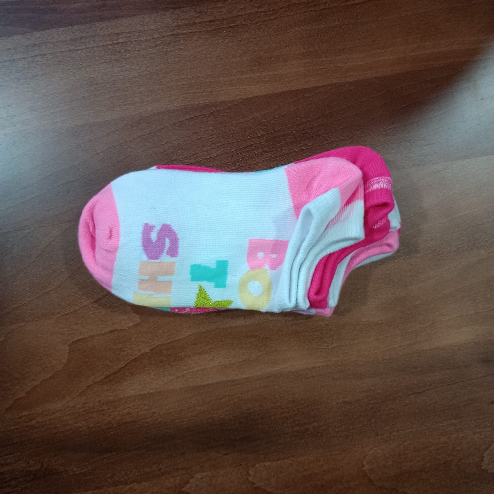 Kids Pink Rainbow Ankle Socks